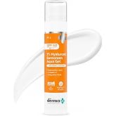 The Derma Co 1% Hyaluronic Sunscreen Aqua Gel with SPF 50 &amp; PA++++ | Broad Spectrum UVA/B &amp; Blue Light Protection | Lightweight &amp; Quick Absorbing with Vitamin E | 1.76 Oz/50g