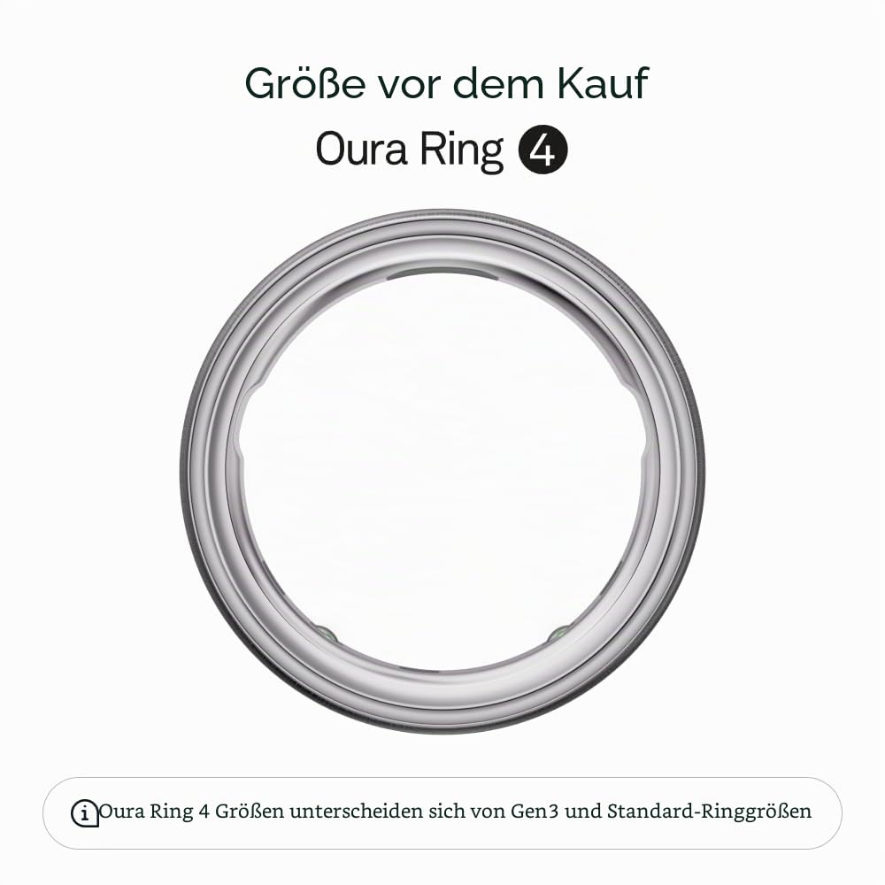 Oura Ring 4 - Gebürstetes Silber - Size 11 - Smart Ring | Measure First with Oura Ring 4 Sizing Kit | Sleep Tracking Wearable - Heart Rate - Fitness Tracker - Up to 8 Days Battery Life 2