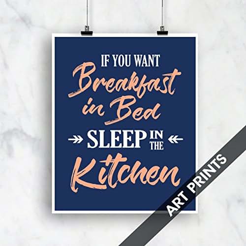 If you want Breakfast in Bed Sleep in the Kitchen (Top