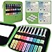 Crochet Kit, 9 Crochet Light Hooks, Lighted Crochet Needles Set - Led Crochet Hook Set with Ergonomic Handle, Crochet Hook Case and 9 Extra Batteries - 9 Knitting Needles from 2.5mm to 6.5mm (Green)