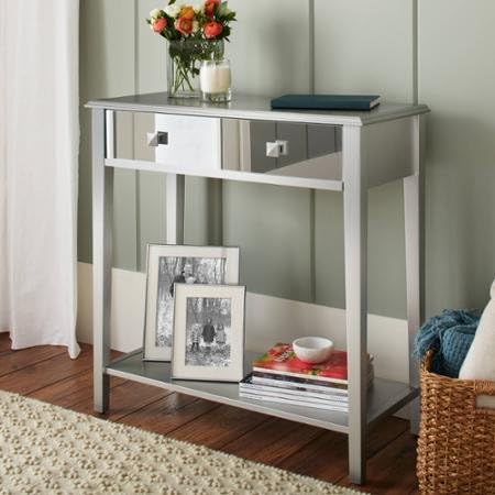 Console Table with Storage | Astor Console Table with Mirrored Drawer