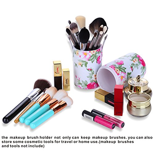 Makeup Brush Case Holder, PU Leather Organizer Storage Make up Brushes Tool Home or Travel Use - Thumbnail 5