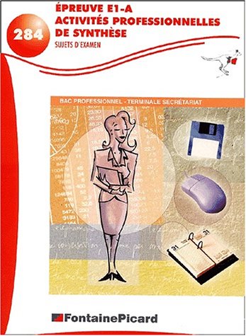 É́preuve E1-A activités professionnelles de synthèse