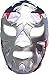 Deportes Martinez Mexican Wrestling Mask – Authentic Luchador Lucha Libre Mask, Handmade in Mexico – Pro Fit Adult Size – Patriot Silver
