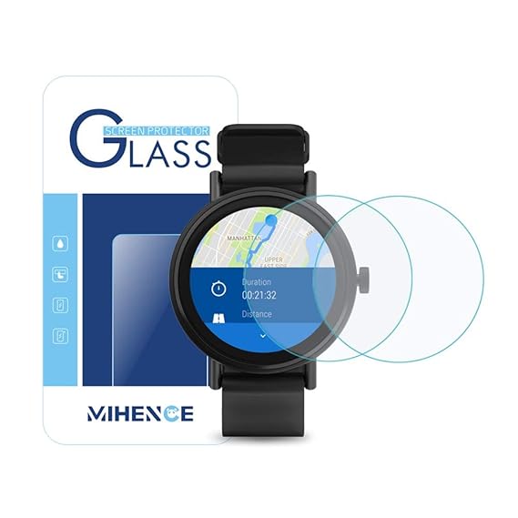 (2PCS for Misfit Vapor 2 (41mm) Screen Protector, 2.5D Rounded Edges 9H Premium Real Tempered Glass Screen Protector for Misfit Vapor 2 (41mm) ...