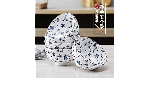 YUWANW Hogar Japonés Underglaze Cuenco De Cerámica 4.5 Pulgadas De ...