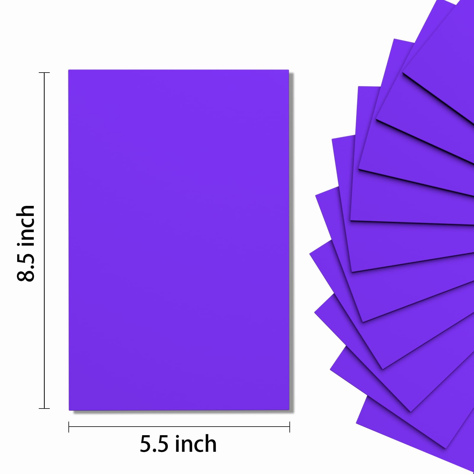 Do²ping Purple Foam Sheets Crafts, 8.5x5.5 Inch Eva Craft Foam Paper for Crafts Project Classroom Scrapbook DIY Cosplay (Purple-10 Sheets)