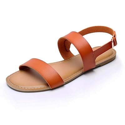 Women's Faux Leather Slingback Flat Sandals Soft Kenya Ubuy