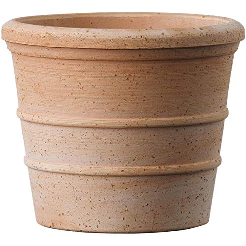 Deroma Marshall Pottery 7009013 3.7 in. x 4.3 in. Dia Clay Siena Cachepot, Terracotta