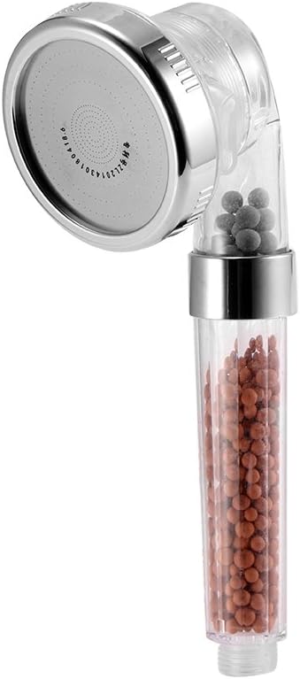 Stone Stream Shower Head - ABEDOE Adjustable 3 Mode Shower Head Filter for Hard Water High Pressure, for Dry Skin and Hair, Saving Water (Transparent)