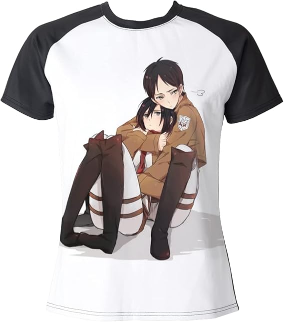 Amazon アニメ 漫画 Tシャツ レディース 半袖 服 綿 アニメtシャツ おもしろtシャツ スポーツ インナーシャツ ドライtシャツ 乾きやすい ドライな肌ざわり リヴァイミカサ ハンジ エレン Tシャツ カットソー 通販