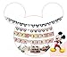 Cartoon Birthday Banner,Kids Birthday Party Decoration For Girls, Pink