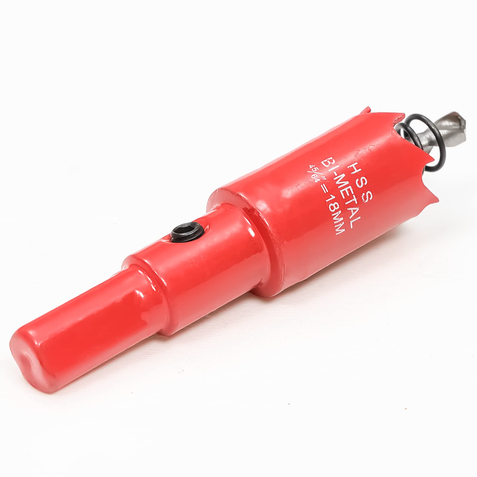18mm Hole Saw for Wood, HSS Bi-Metal Hole Cutter for Pipe Vent, Separate Drill Bit with Hex Shank, ideal for Cutting Plasterboard, Timber, Perspex and Plastic — image 1