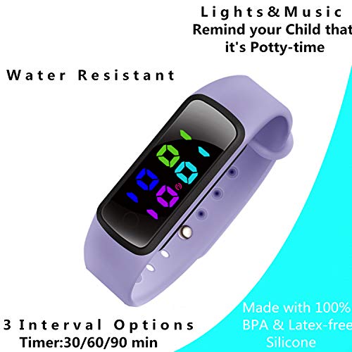 bopopo Potty Training Watch - Baby Reminder Water Resistant Timer - Potty Trainer for Girls & Boys - Kids & Toddler Training Toilet Watches - LED Screen,9 Songs Loops - Thumbnail 5