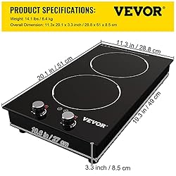 VEVOR Built-in Induction Cooktop, 11 inch 2