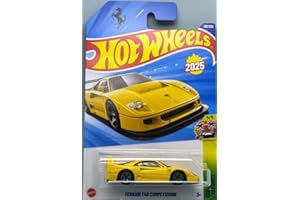 Hot Wheels Ferrari F40 Competizione [Yellow] Exotics 4/5, 198/250, New for 2025! 1:64 Scale Diecast Vehicle