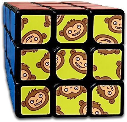 ColorSee Lovely Monkey Face Rubik's Cube 3x3 Brain Training Game Magic Cube For Kids Or Adults With New Durable Structure