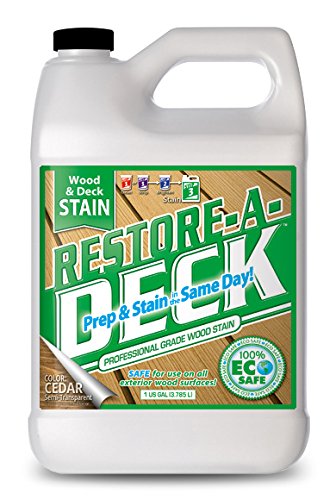 Restore-A-Deck Wood Stain for Decks, Fences, & Wood Siding (1 Gallon, Cedar)