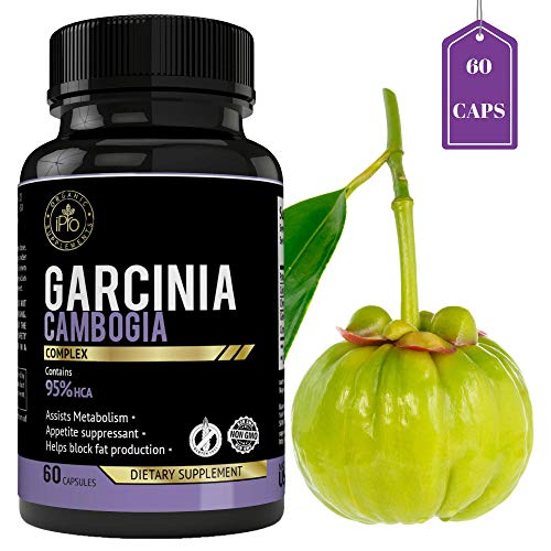 iPro Organic Supplements 100% Pure Garcinia Cambogia Extract 60 Capsules for Weight Loss, Fast Diet, Lose Burn Belly Fat, Natural Dietary Pills 95% HCA Metabolism Booster Carb Blocker Curb Appetite