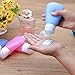 Leakproof Travel Bottles, (4 Pack) TSA Approved Portable Travel Containers, Refillable and Squeezable Soft Silicone Travel Size Toiletries Containers for Liquids, Lotion, Cond, Shamp etc.