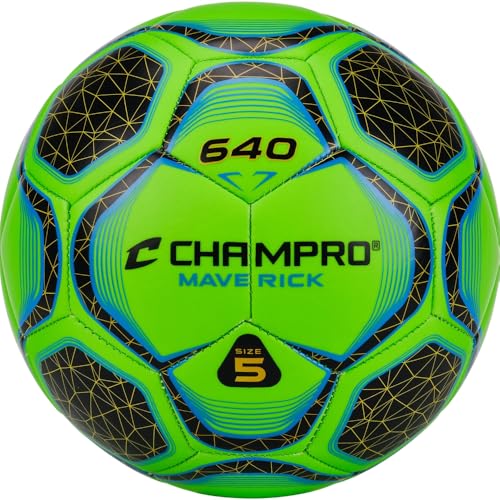 Champro Maverick Soccer Ball, Size 5, Optic Green