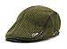 YCHY Men's Knitted Wool Duckbill Hat Warm Newsboy Flat Scally Cap (Army green02)