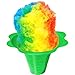 Flower Cups for Serving Shaved Ice or Snow Cones, Case of 500, 8 OZ, Medium, Yellow and Green