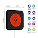 Portable CD Player, Rofeer Bluetooth Wall Mountable CD Music Player Home Audio Boombox with Remote Control FM Radio Built-in HiFi Speakers, MP3 Headphone Jack AUX Input Output, Black