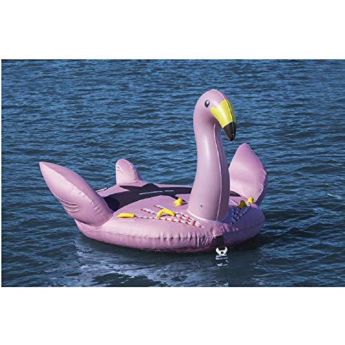 Swim Central Inflatable Lay-on Flamingo Towable Float, 82-Inch
