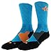 Nike Mens Hyper Elite KD Basketball Crew Socks Medium (Size 6-8) Blue, Orange