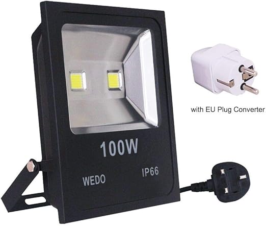 Wedo Reflector De Luz Led Para Exteriores Ultrabrillante De 100