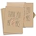 Canopy Street Mr. and Mrs. Thank You Notecards, Blank Inside with Kraft Envelopes, Set of 36