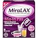 MiraLAX Single Dose Sachets, 10-Sachets, 0.5 Ounce, 2 pack, 10 Count.