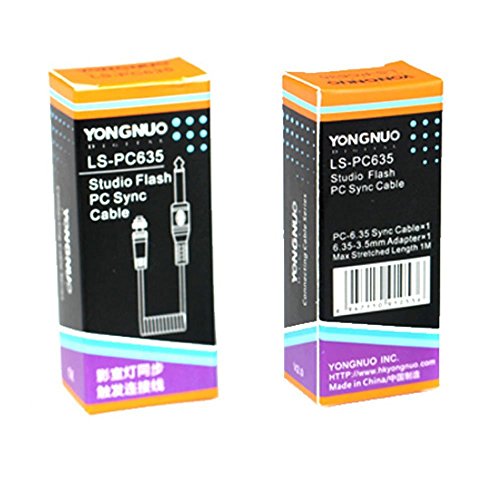 YONGNUO 2 Pack Flash Sync Cord for Strobe 6.35mm + 3.5mm Flash PC Sync Cable Adapter for RF 603 Flash Trigger and Studio LS-PC635 - Thumbnail 6