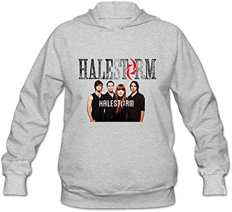 WYBU Women's Halestorm Long Sleeve Hoodies Size XXL Ash,100% Organic Cotton