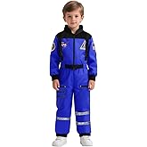 Dormstop Kids Astronaut Costume Space Jumpsuit for Boys Girls Space Pretend Dress up