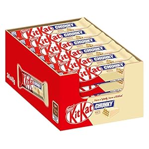 Kitkat Chunky Witte Chocolade Reep – voordeelverpakking – doos met 24 chocoladerepen