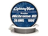 Genuine Lightning Vapes 38 AWG Nichrome 80 Wire 1000'