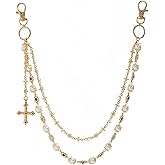 New Layered Pants Chain for Men - Punk Rhinestone Wallet Chains for Men, Jean Chains with Double Lobster Clasps