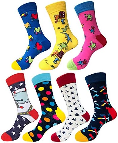 Mens Dress Socks,EmaoFun Funny Crazy Fancy Colorful Novelty Pattern Socks