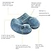 BestMaxs Travel Neck Pillows for Airplanes U Shaped Inflatable Traveling Soft Sleeping Pillow Compact for Train Car Plane Bus with Washable Velvet Cover、