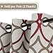 H.VERSAILTEX Blackout Curtains Printed Design 63 Inch Length 2 Panels Set Thermal Insulated Curtains for Bedroom Living Room Geometric Modern Grommet Window Drapes - Taupe and Red