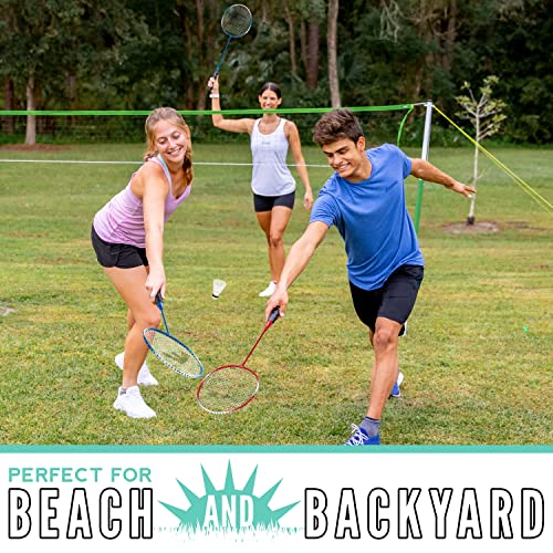 Franklin Sports Badminton Racket + Birdie Set Replacement Badminton