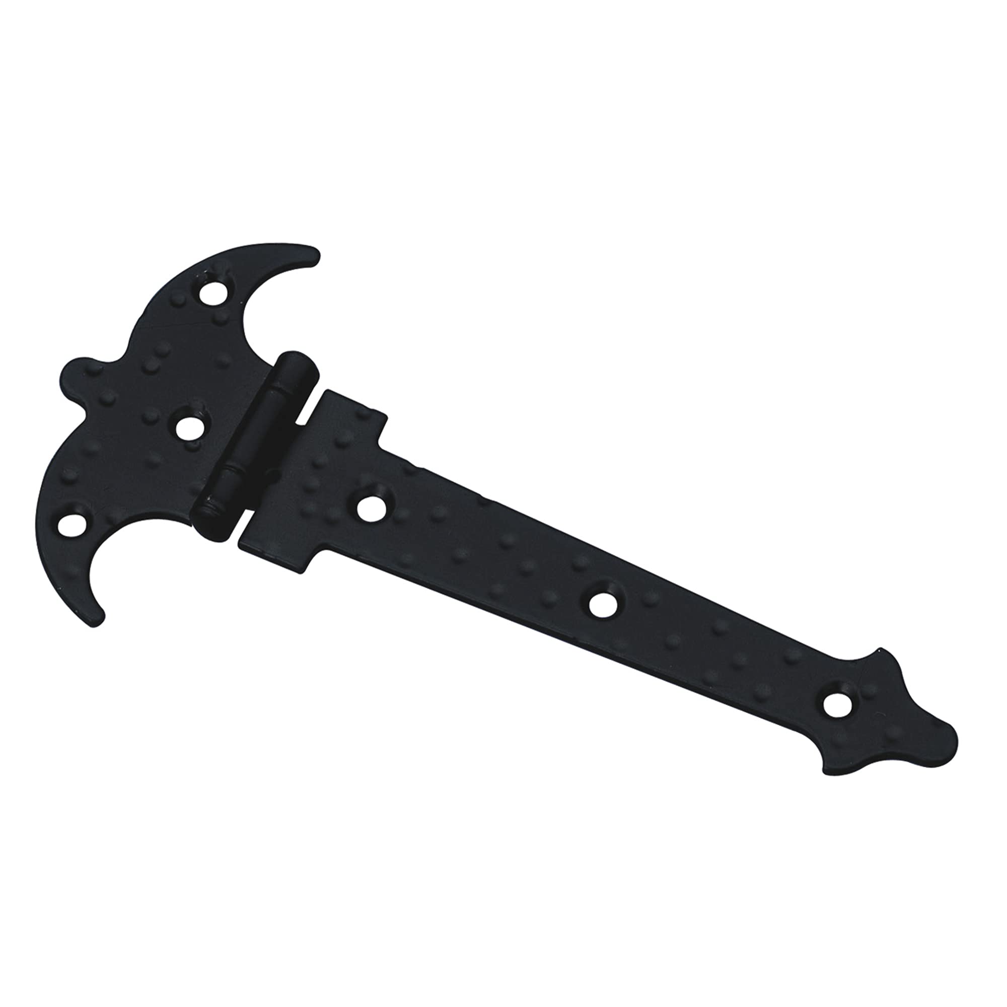 Amig - Black Two Blade Hinge Mod. 551 Steel Finish in Forging Style for Smooth Hinged Doors for Exterior and Interior Entrance and Passage and Cabinets - 90 x 55 x 1.5 mm, Black