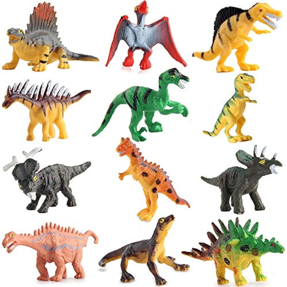 Dinosaur Toys 3 Year Olds Boys And Girls, Mini Dinosaurs Cupcake Topper