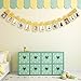 Jovitec Newborn to 12 Month Baby Photo Banner 1st Birthday Bunting Garland First Birthday Party Decor, Great Baby Shower (Gold)