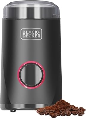 - Macinacaffè Elettrico 150W | Lame in Acciaio Inox | Capacità 50g | Sistema di Blocco | Avvolgicavo | Piedini Antiscivolo | Compatto ed Elegante | Ideale per Caffè e Spezie