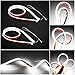 MAXGTRS 2Pcs 23-inch Ultrafine LED Strip Tube Flexible Waterproof Daytime Running Light White Suitable For Switchback Headlight LED Strip,Decorative Lamp,Running Lights,Neon Lights,Turn Signal Light