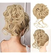 Deethens Messy Hair Bun Hairpiece Curly Tousled Updo Scrunchies Hair Pieces Ponytail Hair Extensi...