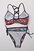 Dearlovers Elegant Vintage Tie Side Bottom Adjustable Bikini Set Swimwear Small Size Multicolored